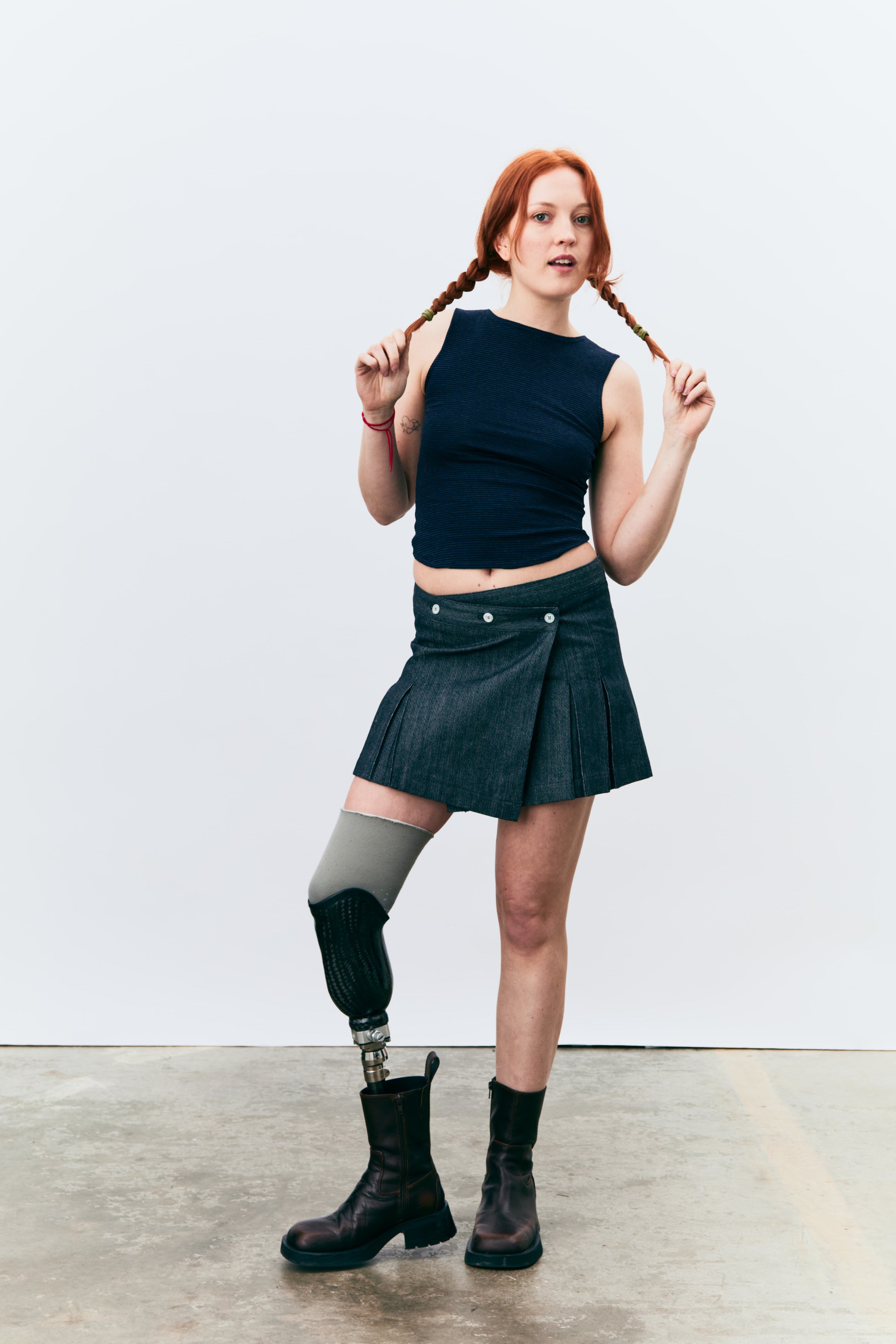 Vienna Navy Denim Mini Skirt
