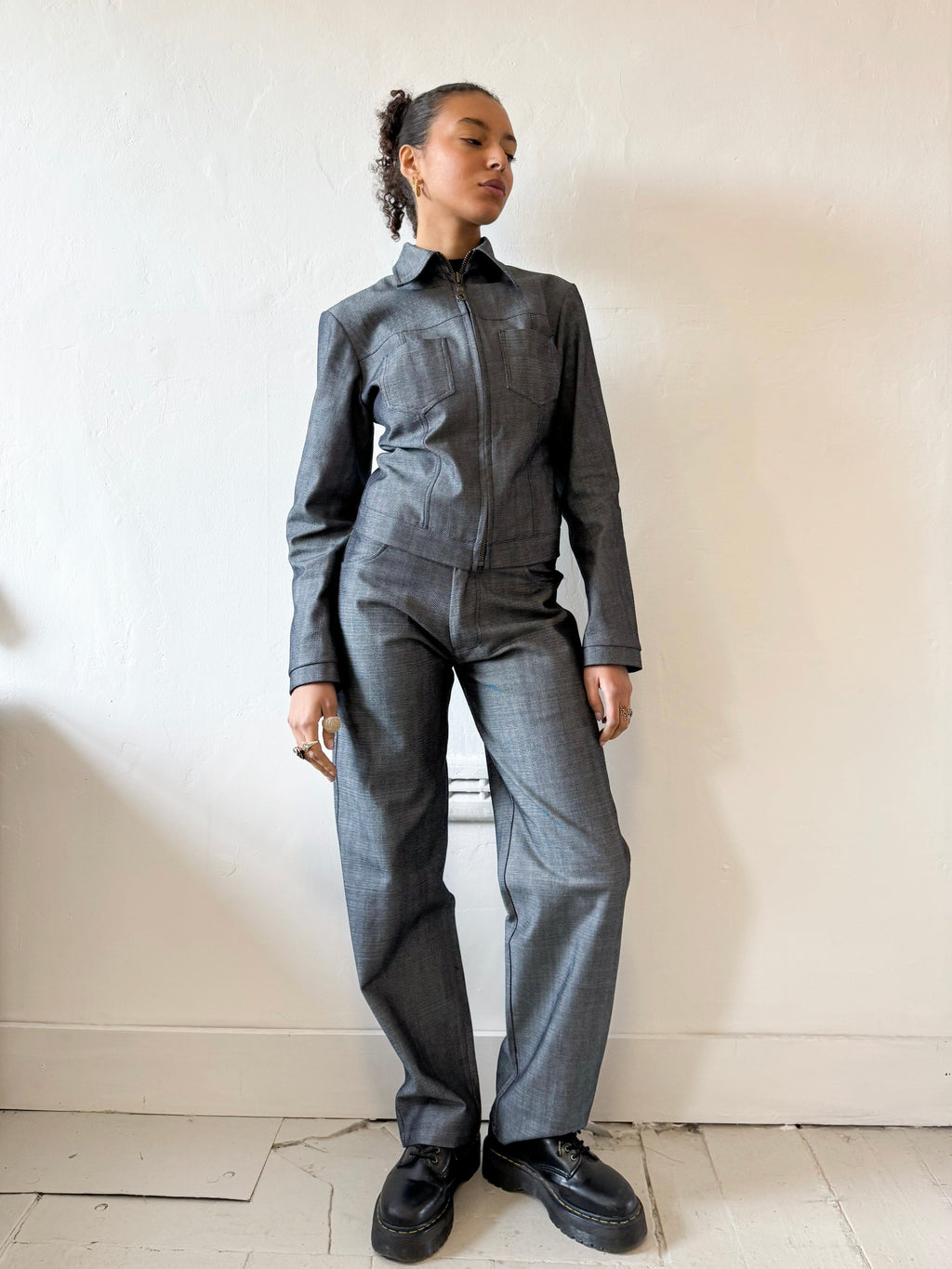 Unisex Vienna Blue Grey Jeans