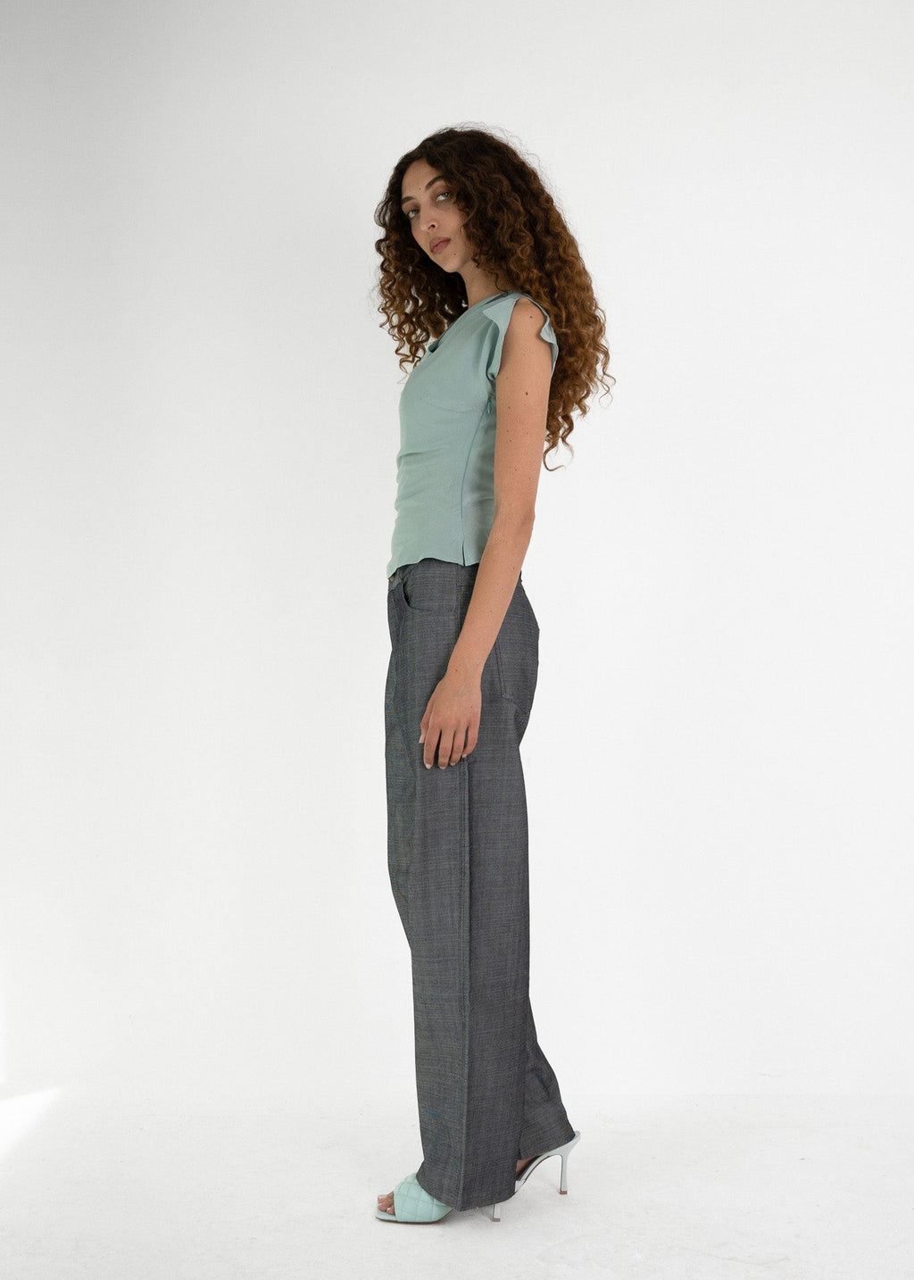 Unisex Vienna Blue Grey Jeans