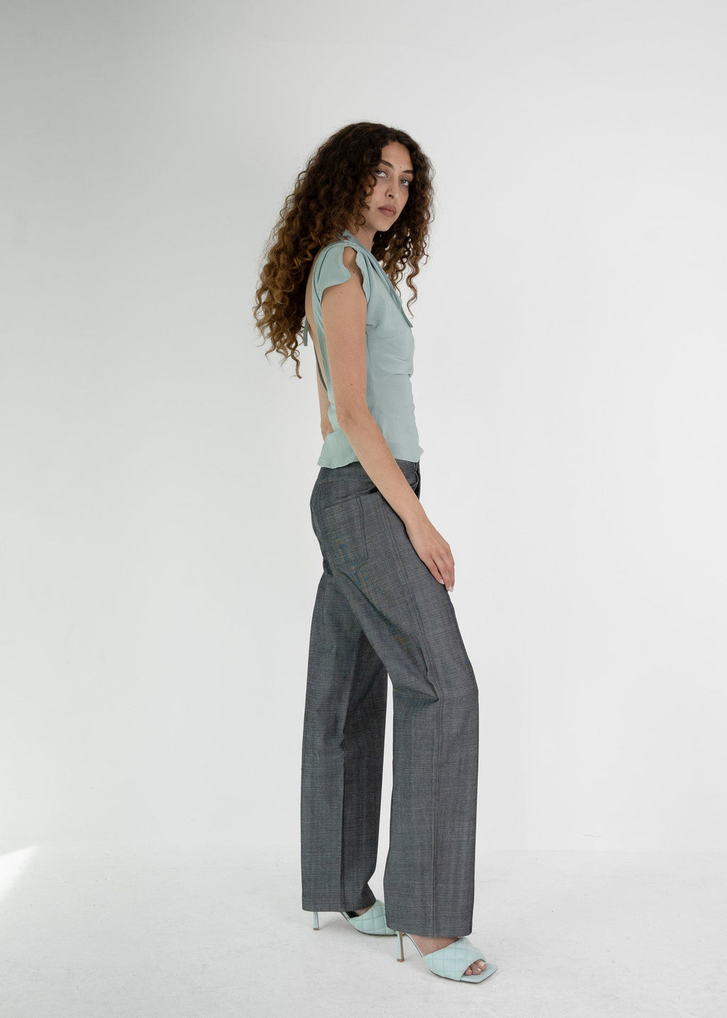 Unisex Vienna Blue Grey Jeans