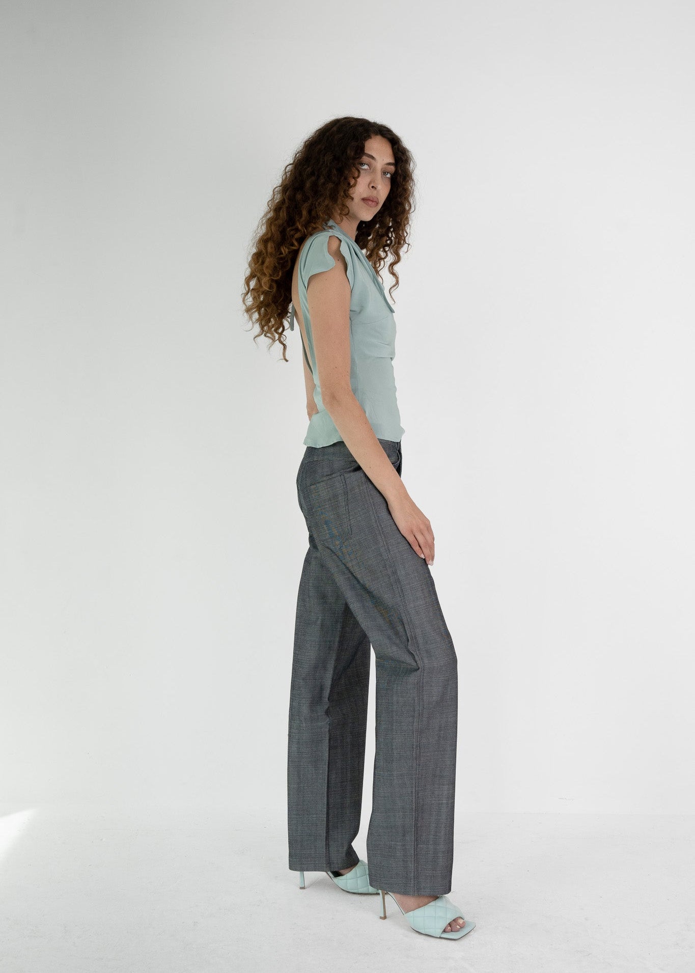 Unisex Vienna Blue Grey Jeans