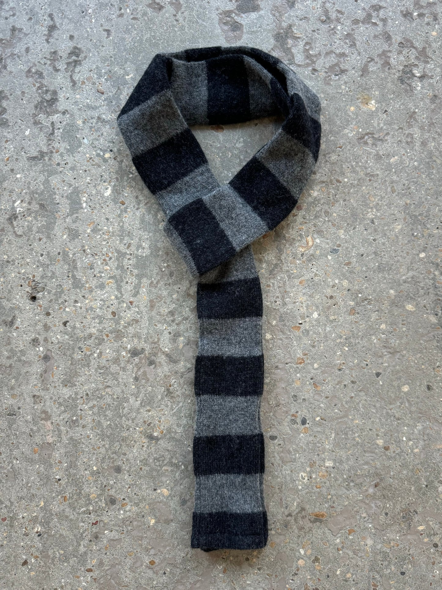 Charcoal & Cliff Striped Scarf