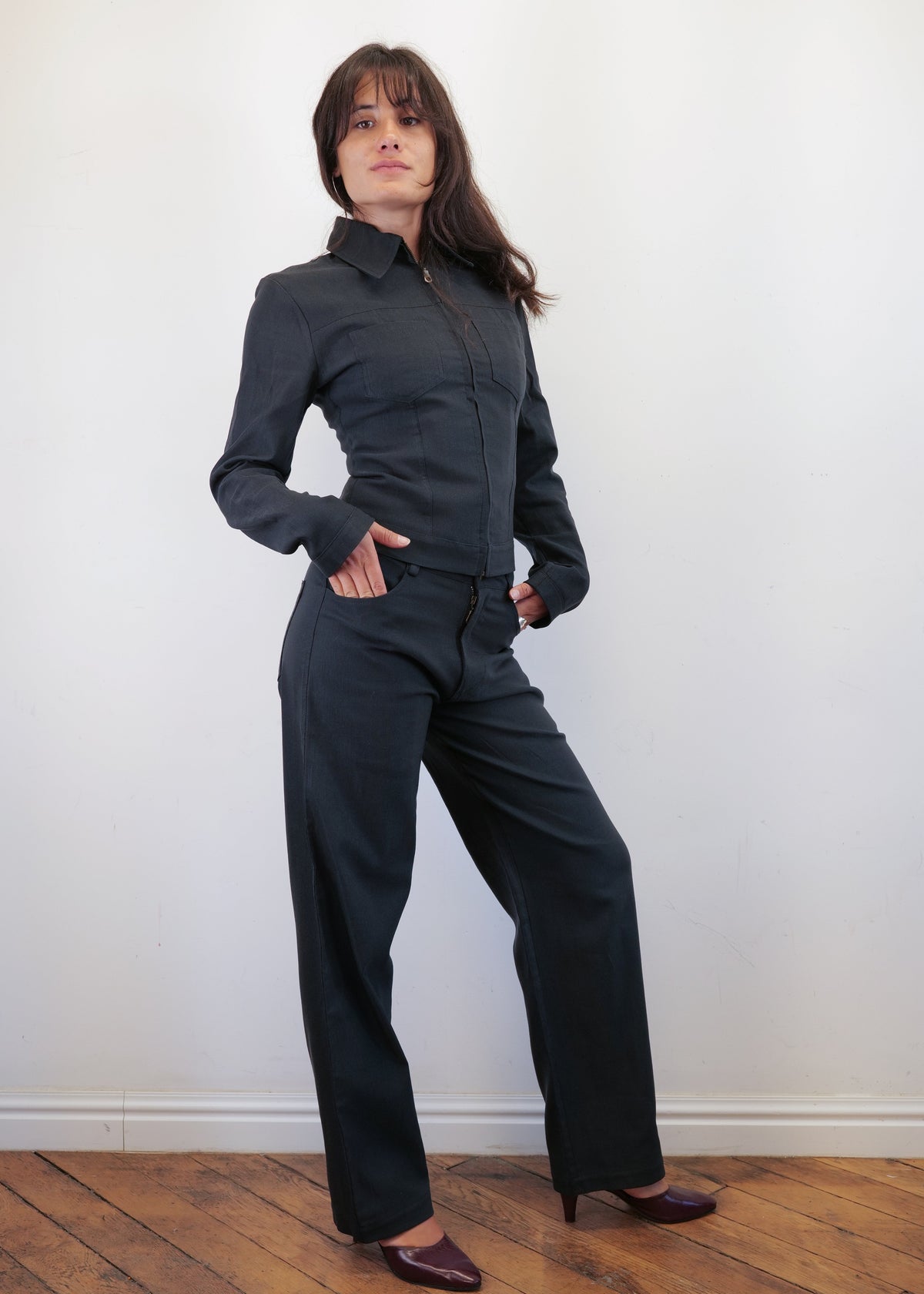 Vienna Black Needlecord Cotton Jacket