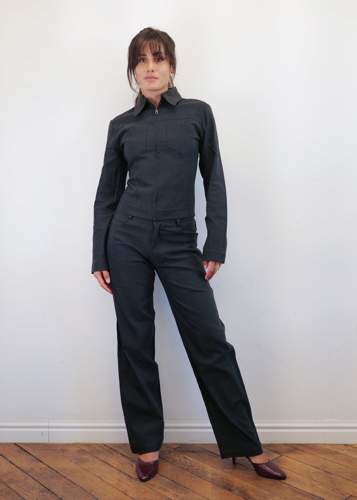 Vienna Black Needlecord Cotton Jacket