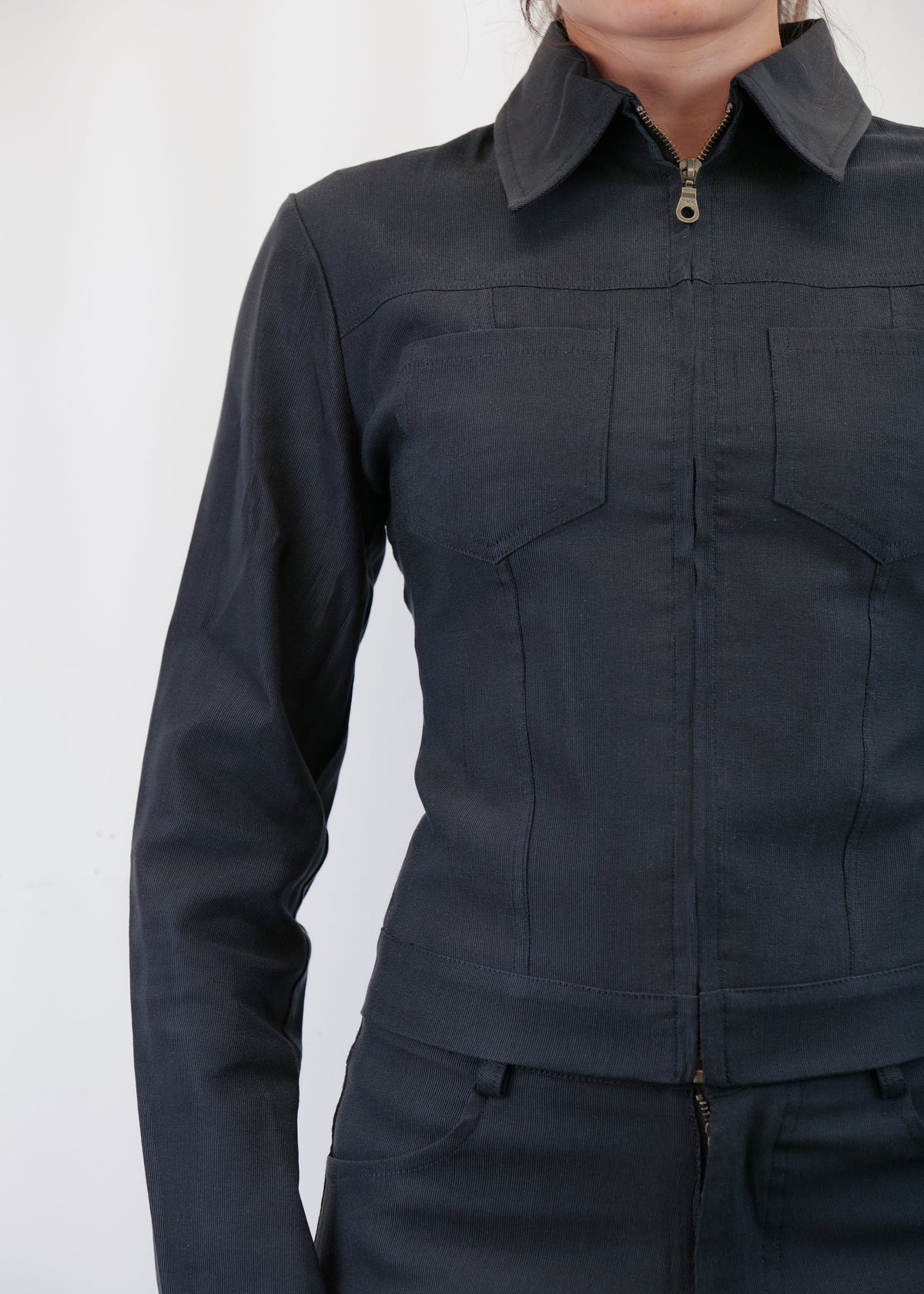 Vienna Black Needlecord Cotton Jacket